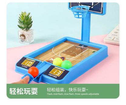 Mini Basketball Shooting Game - Desktop Basketball Hoop Toy for Kids & Family (Indoor Educational Game, 18x12cm)