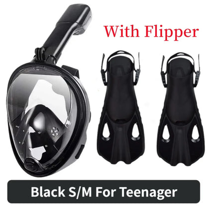 Full Face Diving & Snorkeling Mask – Anti-Fog, Waterproof | Adults & Kids