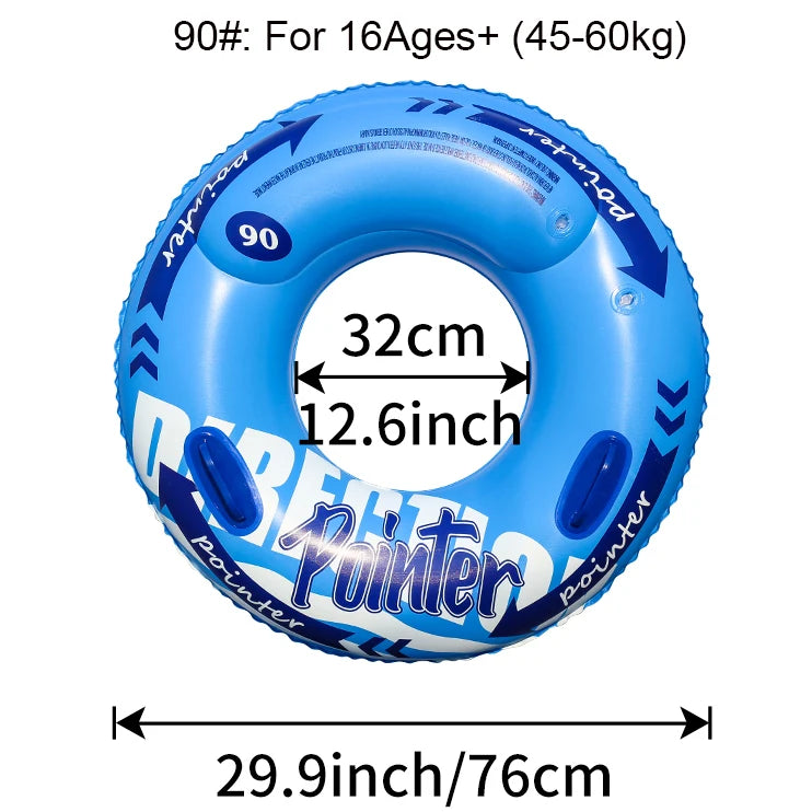 Adult Double Balloon Swimming Ring - Inflatable Pool Float Beach Toy with Inner Tube Design