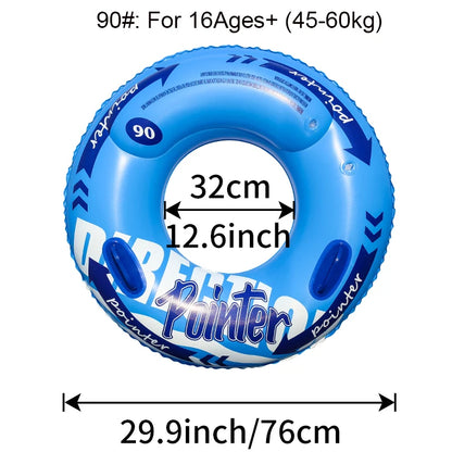 Adult Double Balloon Swimming Ring - Inflatable Pool Float Beach Toy with Inner Tube Design