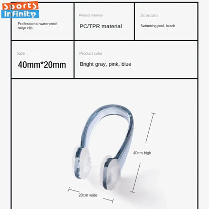 Professional Waterproof Silicone Nose Clip - Anti-Slip Swimming & Diving Nose Plug for Aquatic Sports Protection