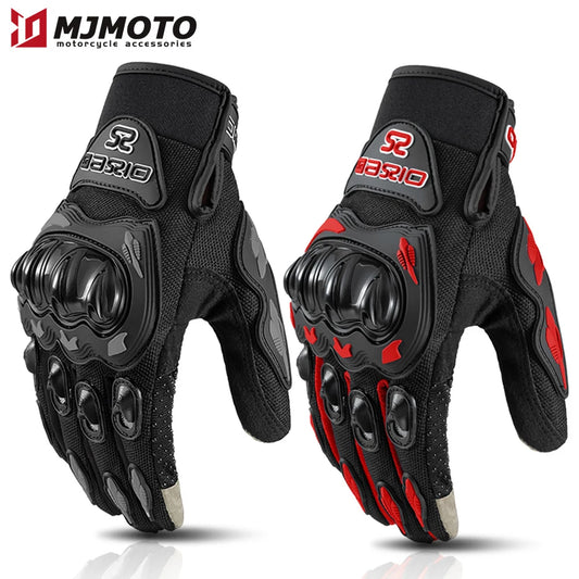 Full Finger Motorcycle Gloves - Summer Breathable, Touch Screen, Non-Slip Racing Gloves