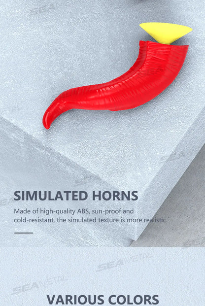 Devil Horns Motorcycle Helmet Decoration - 2-Piece Set with Suction Mount | Cosplay Styling Accessory