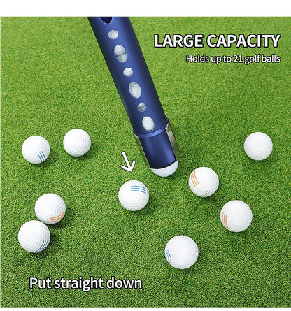 Aluminum Golf Ball Picker Tube - No-Bend Ball Catcher & Collector for Practice & Training Accessories