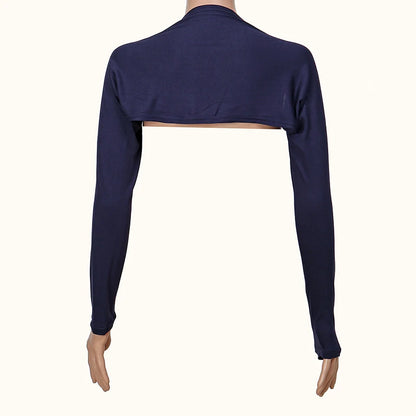 Muslim Jersey Arm Warmers - Cotton Modal Solid Color Oversleeve with Shoulder Coverage and Sun Protection