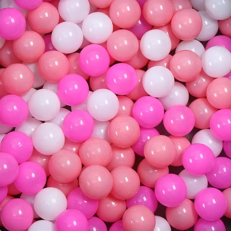 Colorful Ocean Ball Pit Balls - Eco-Friendly Non-Toxic Plastic Play Balls 5.5cm (50pcs Love & Star Shapes)