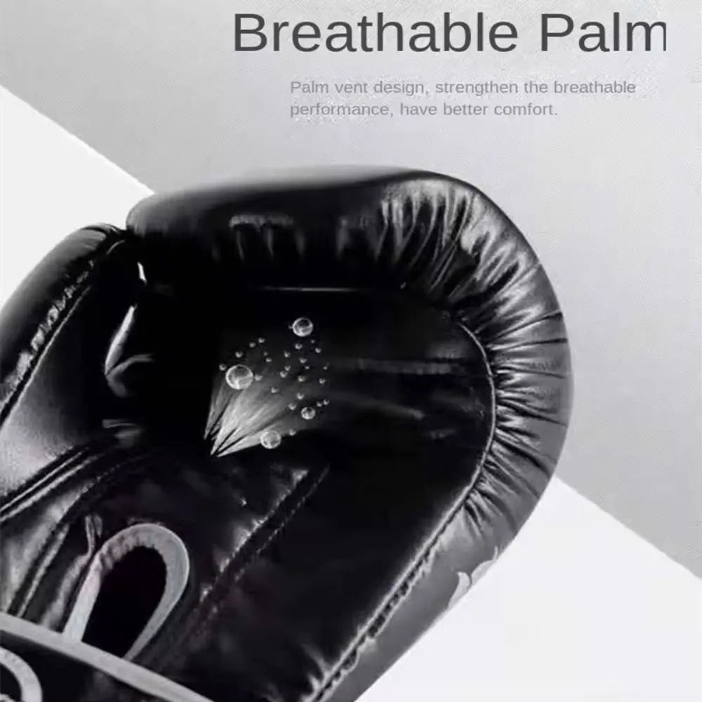 Professional Boxing Gloves – PU Leather, Breathable, 6-16oz – Muay Thai, Sanda, Taekwondo Training