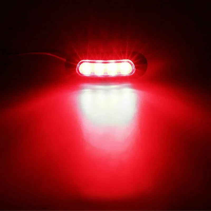 Marine LED Navigation Light Kit - Red & Green 12-24V Waterproof Boat Signal Lights (2-Pack)