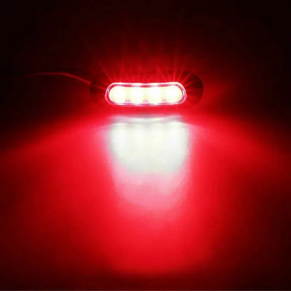 Marine LED Navigation Light Kit - Red & Green 12-24V Waterproof Boat Signal Lights (2-Pack)