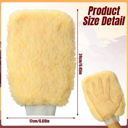 Fleece Grooming Mitt for Horses - Tick Applicator Glove for Bathing & Cleaning, Multifunctional for Cats, Dogs & Bunnies, 1pc