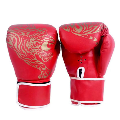 MMA Boxing Training Set - PU Leather Safety Gloves & Head Gear Protector for Adults & Kids - Kickboxing Equipment