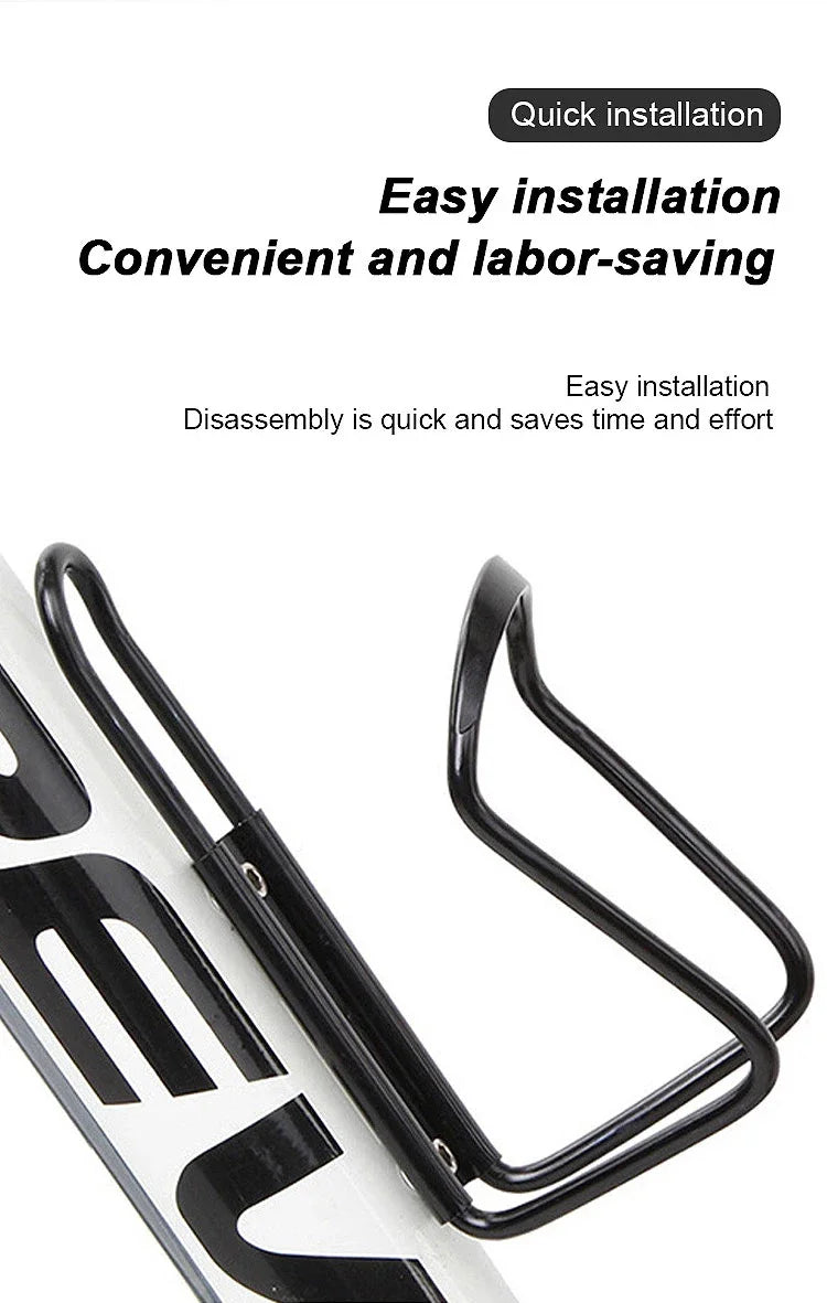 Aluminum Alloy Bicycle Bottle Holder - Lightweight Foldable Cage Mount for Mountain, Road & Folding Bikes - Universal Fit