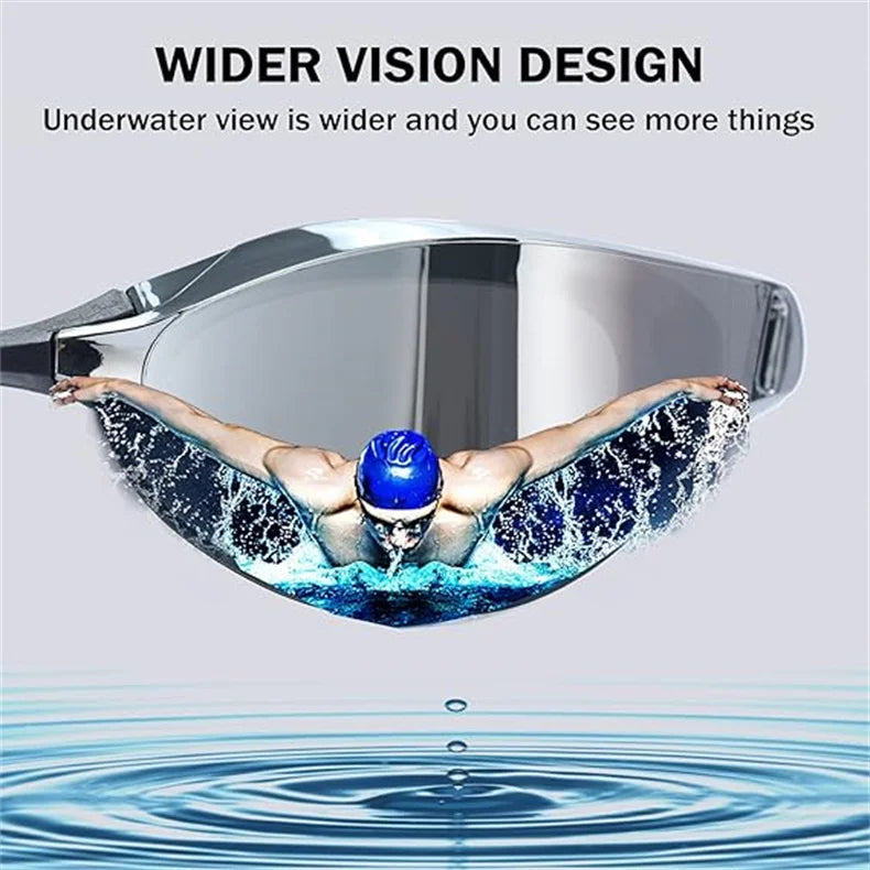 Professional HD Anti-Fog Swimming Goggles - Leak-Proof Adjustable Silicone Eyewear for Men & Women