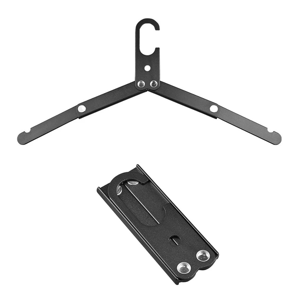 Portable Aluminum Alloy Folding Hanger - Space-Saving Coat Drying Rack for Camping and Travel