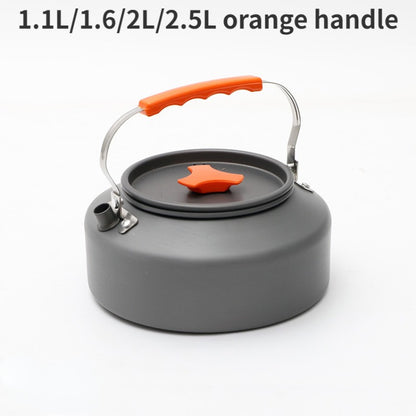 Portable Aluminum Alloy Camping Kettle - Multi-Size (0.8L/1.1L/1.2L/1.6L/2L/2.5L) for Outdoor Coffee & Tea - Perfect for Hiking, Fishing, Picnic & Cooking