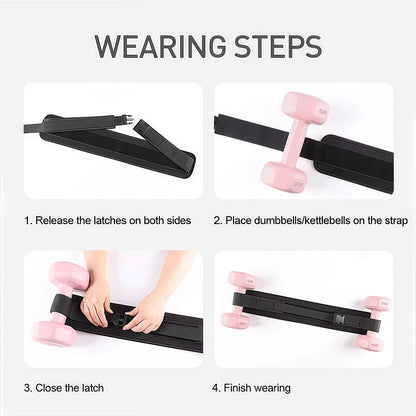 Hip Bridge Belt - Weightlifting Assist Strap for Squats, Planks, and Dumbbell Training with Hip Protection