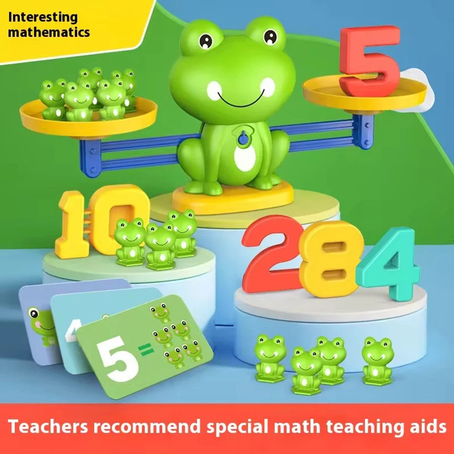 Frog Balance Scale Math Learning Toy - Addition & Subtraction Educational Game for Early Childhood Development