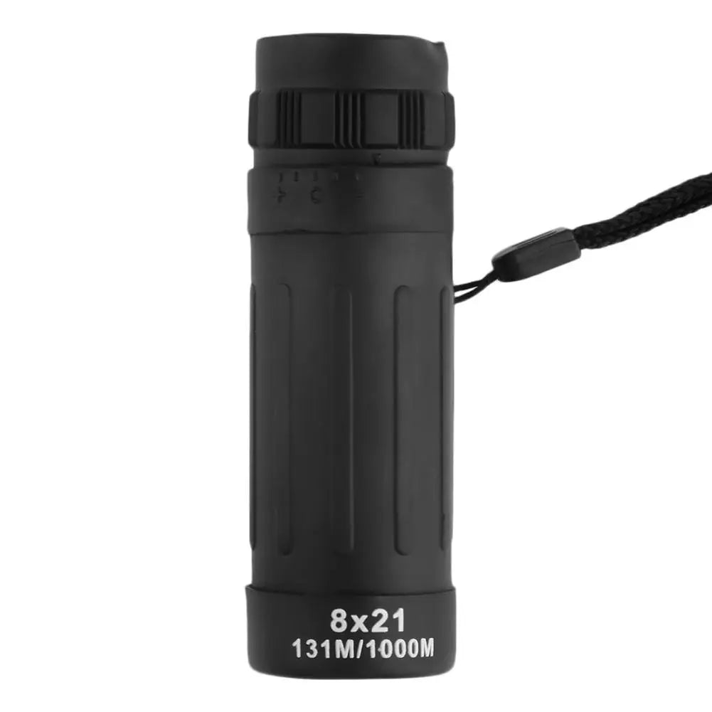 60x21 BAK4 Zoom Monocular Binoculars with Wrist Strap - Mini Portable Telescope for Outdoor Camping & Hunting