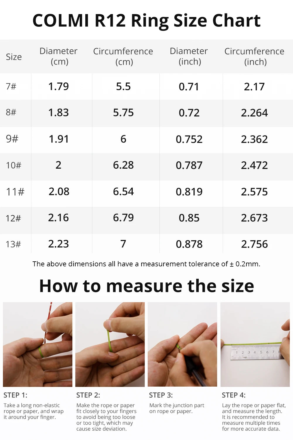 COLMI R12 Smart Ring 2025 - Touch Display Screen, Wireless Charging, Health Tracking, 5ATM Waterproof for Men & Women