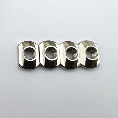 Brass Hydrofoil T-Nuts Kit (4pcs) - M8/M6 Track Mounting Hardware for All Water Sports Surfing Boards and Outdoor Hydrofoil Accessories