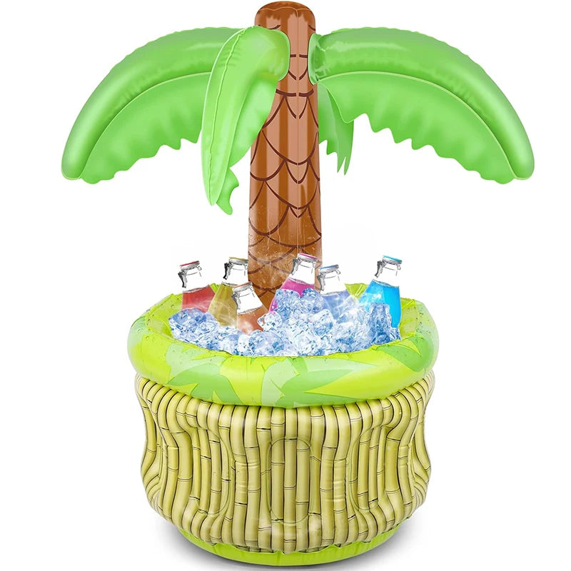 Tropical Palm Tree Inflatable Cooler - Pool Party Drink Holder