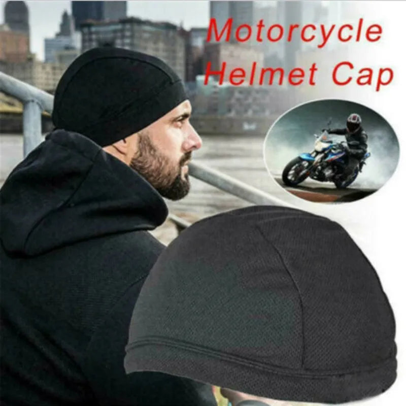 Quick-Dry Breathable Motorcycle Helmet Inner Cap - Racing Beanie Hat for Motocross (1-2 Pack)