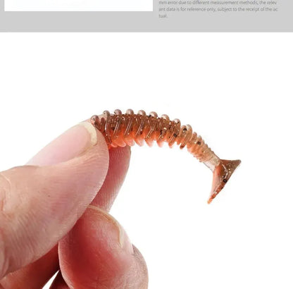 SUNMILE Artificial Soft Bait Fishing Worms - 4cm/0.6g - 20 Piece Set - Rock Fishing Wobblers for Perch, Trout & Bass