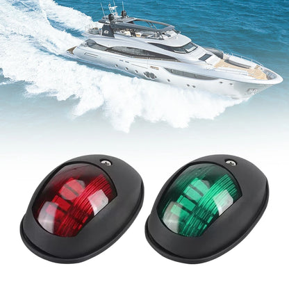 LED Navigation Light 10-30V Waterproof Side Marker - Red/Green Starboard Port Indicator for Marine Boat Yacht Truck Trailer