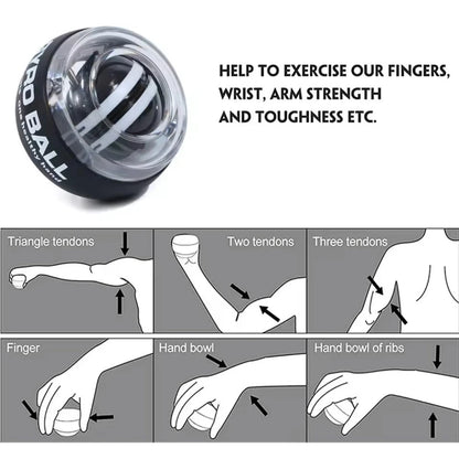 Gyro Power Ball - Wrist and Forearm Strengthener for Fitness Training
