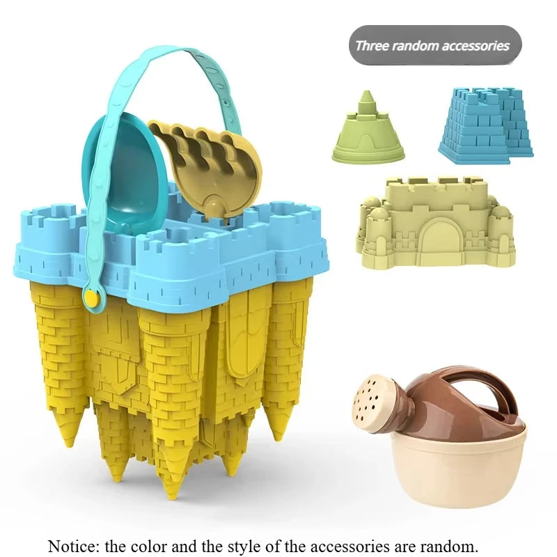 Kids Beach Castle Building Set - Complete Sand Play Kit with Bucket & Scoop - Outdoor Summer Sandbox Toys for Children & Family Fun