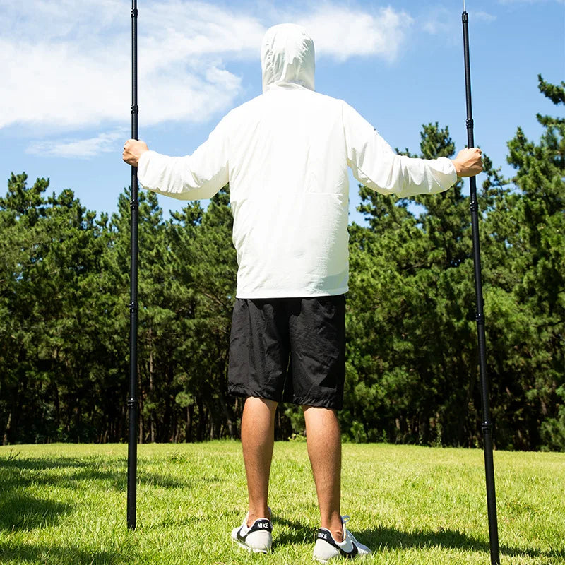 Ultralight Carbon Fiber Telescopic Tarp Pole - Adjustable Camping Tent Pole (2.4m-3m Lightweight)
