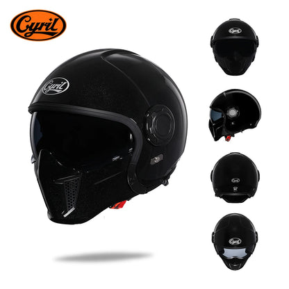 Modular Motorcycle Helmet - Full Face/Open Face 3/4 Dual Visor Helmet (ECE/DOT Certified, Unisex)