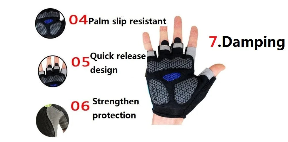 Premium Fingerless Gym Gloves - Breathable Anti-Slip Training Gloves for Men & Women - Weightlifting, Bodybuilding, Cycling & Sports