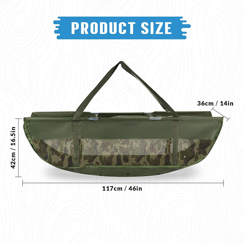 Folding Mesh Fish Weigh Sling - Professional Bass Fishing Weigh Bag