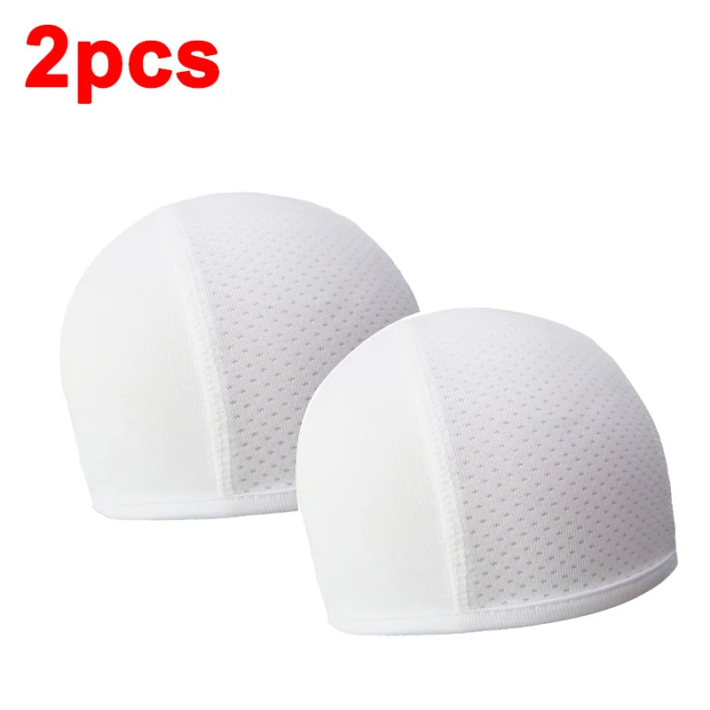Quick-Dry Breathable Motorcycle Helmet Inner Cap - Racing Beanie Hat for Motocross (1-2 Pack)