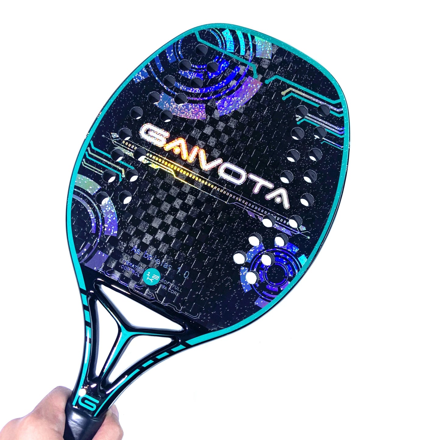 Professional Beach Tennis Racquet 12K Carbon Fiber - Rough Surface with Backpack