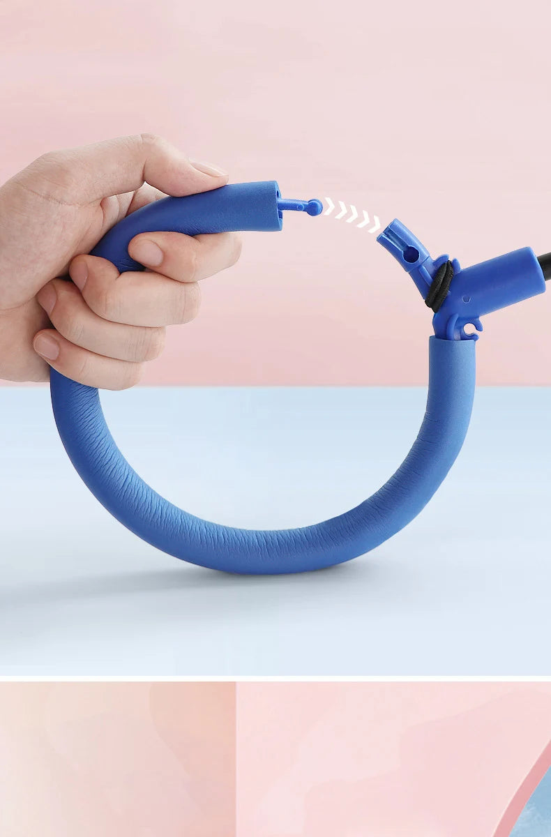 LED Light-Up Ankle Skip Ball - Fitness Bounce Ring for Kids & Adults - Self-Luminous Rotating Jump Toy