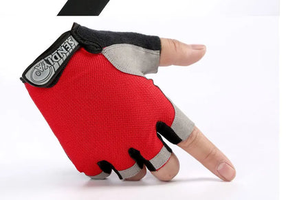 Premium Fingerless Gym Gloves - Breathable Anti-Slip Training Gloves for Men & Women - Weightlifting, Bodybuilding, Cycling & Sports