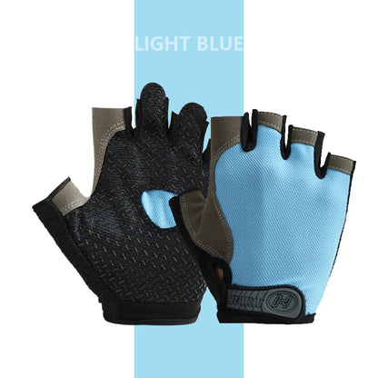 Premium Fingerless Gym Gloves - Breathable Anti-Slip Training Gloves for Men & Women - Weightlifting, Bodybuilding, Cycling & Sports