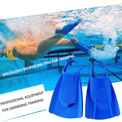 Professional Silicone Short Fins for Swimming & Diving - Training Flippers for Snorkeling & Free Diving
