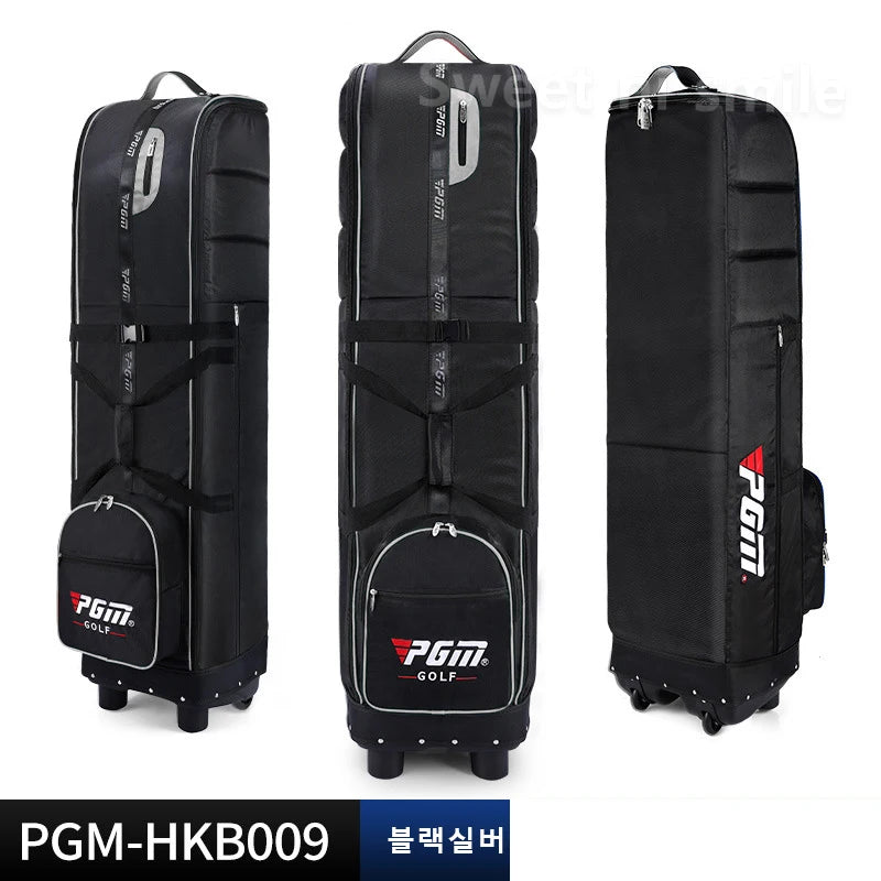 Golf Travel Bag with Wheels - Foldable Airline Golf Club Cover with Padded Straps for Air Travel