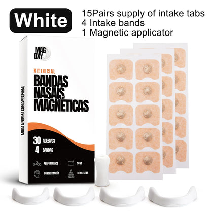 Magnetic Nasal Strips - Skin Safe Sport Breathing Aid Starter Kit for Enhanced Oxygen Intake and Snore Reduction