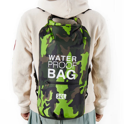 Waterproof Dry Bag Backpack - 30L/15L with Wet Separation Pocket for Kayaking, Boating, Swimming & Outdoor Sports
