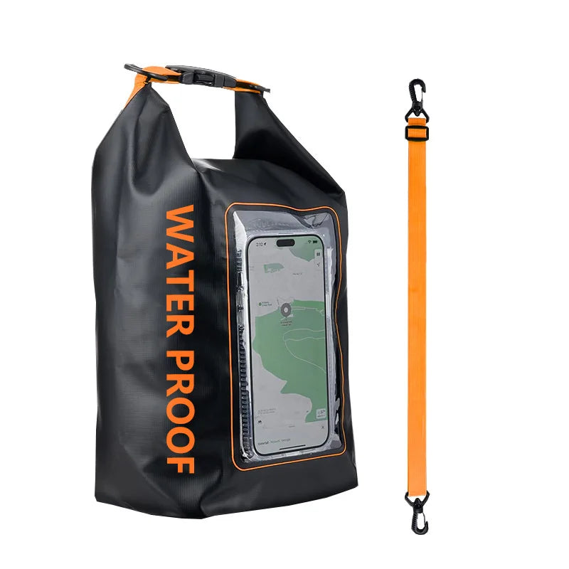 Waterproof PVC Outdoor Dry Bag - 5L & 2L Capacity - Multi-Sport Floating Bag for Swimming, Diving, Kayaking, Rafting & Beach Activities - Crossbody Shoulder Travel Bag for Surfing