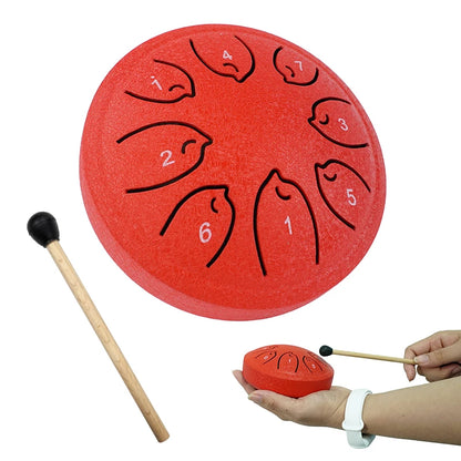 8-Note Steel Tongue Drum - 4.5 Inch Handpan for Meditation, Yoga, Chakra Healing & Music Education