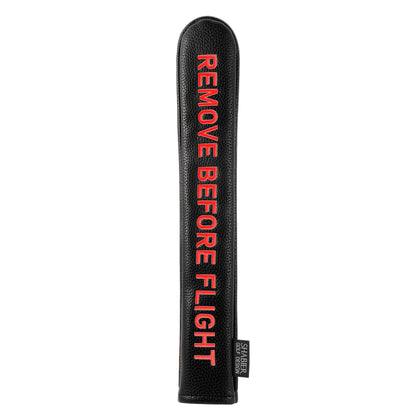 "Remove Before Flight" Golf Club Headcover - Premium Synthetic Leather Protection for Driver, Putter & Woods