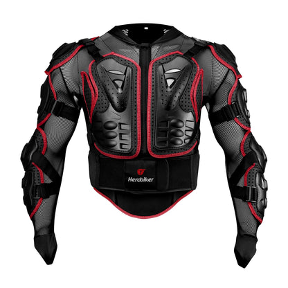 Men's Full Body Armor Motorcycle Jacket - Motocross Enduro Racing Protection Equipment (S-4XL)