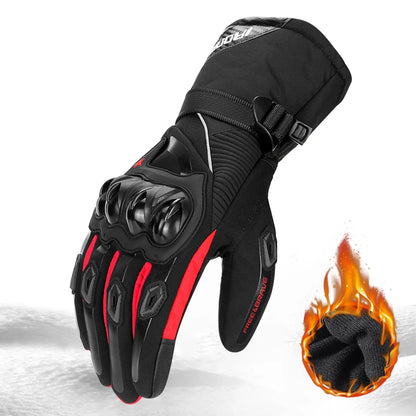 Waterproof Winter Motorcycle Gloves - Full Finger Protection with Touch Screen - Model WN-01