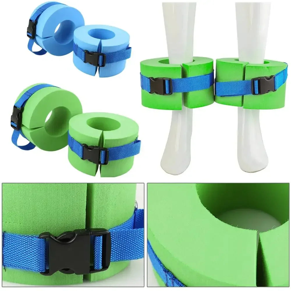 2pcs Foam Aquatic Exercise Cuffs - 16.5cm Swimming Arm & Ankle Floating Rings for Water Aerobics & Fitness Training
