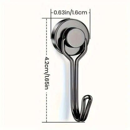 Heavy Duty Neodymium Magnetic Hooks - Extra Strong Magnets for Camping, Garage & Outdoor Storage (10-30 lbs, 3-20 Pack)